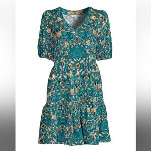 The Pioneer Woman Teal Floral Mini Dress